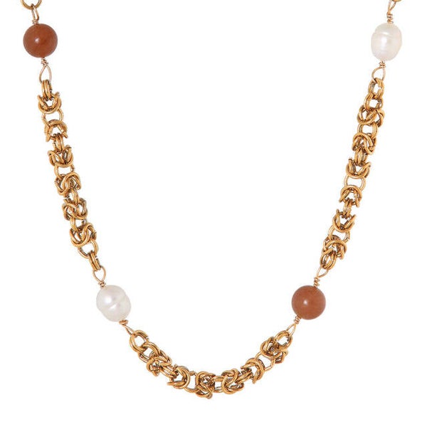 Label Kiki - Amber gold Necklace