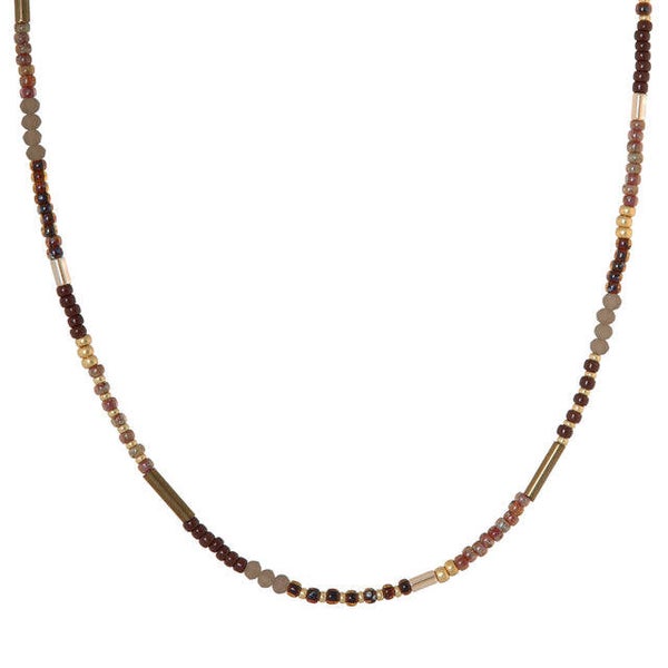 Label Kiki - Chique Brown Necklace gold