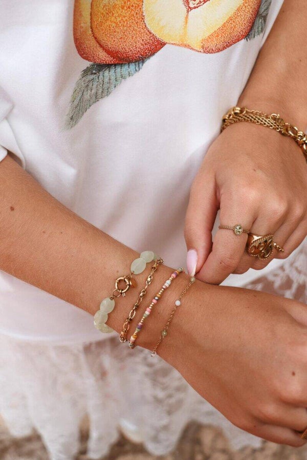 Label Kiki - Pastello rainbow bracelet gold