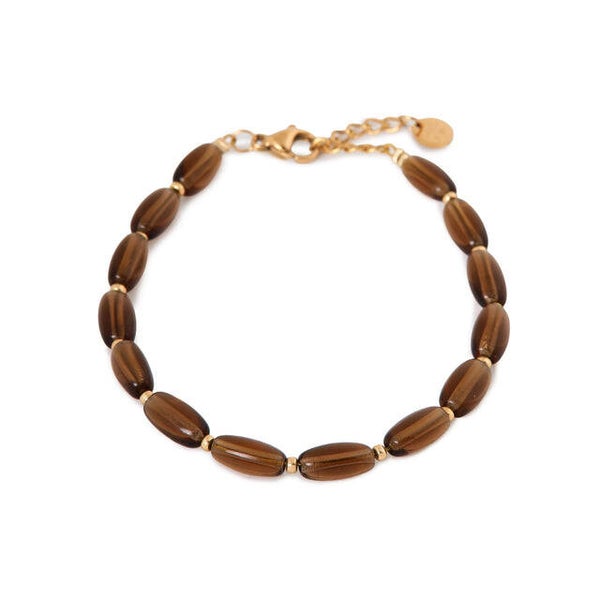 Label Kiki - Chocolate Beads Bracelet gold