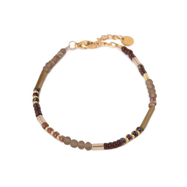 Label Kiki - Chique Brown Bracelet gold