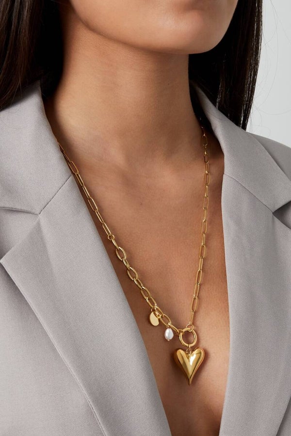 Stainless steel ketting Pearl Baby