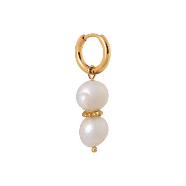 Label Kiki - Oorbel Belle Pearl Hoop gold