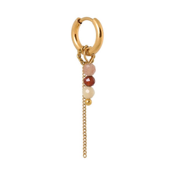 Label Kiki - Oorbel Chain morello Hoop gold