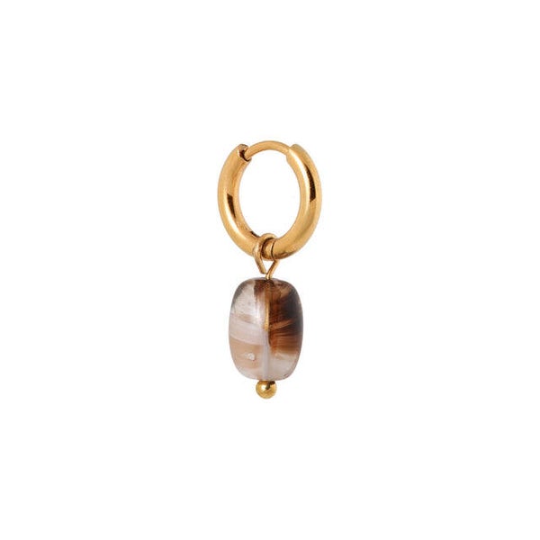 Label Kiki - Oorbel dark Cookie Hoop gold