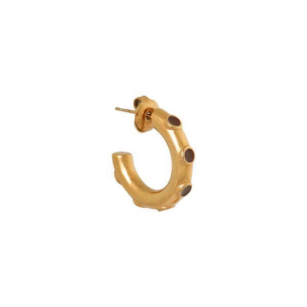 label Kiki - Oorbel Brown dottie Hoop