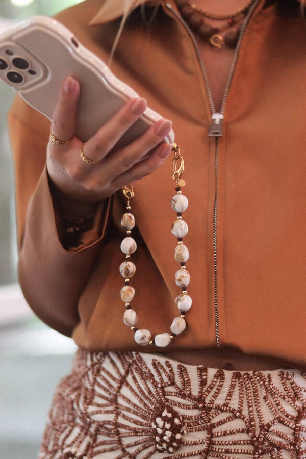 Label Kiki - Telefoonkoord Ivory marble