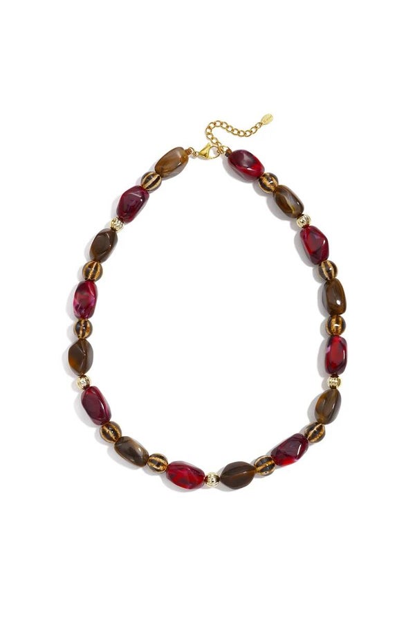 Kralenketting donkerbruin