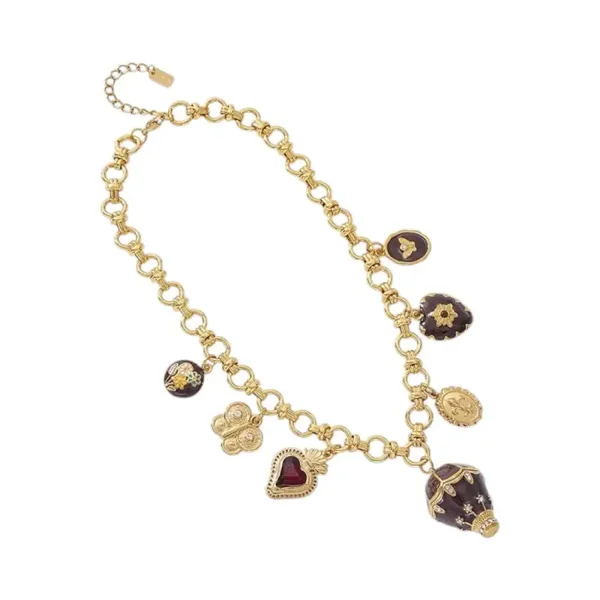Faberge Bedelketting bruin