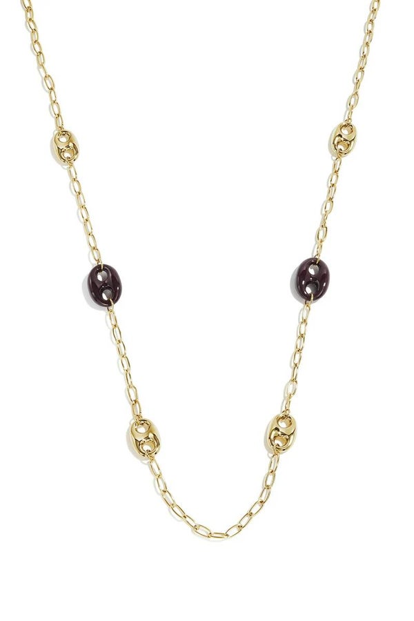 Lange Ketting met Luipaardprint bruin
