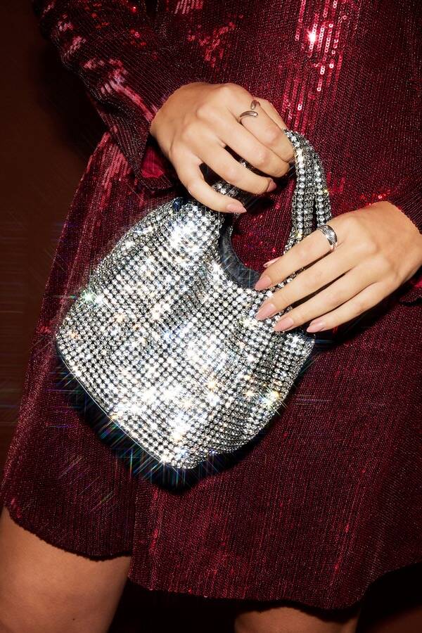 Handtasje zilver Party