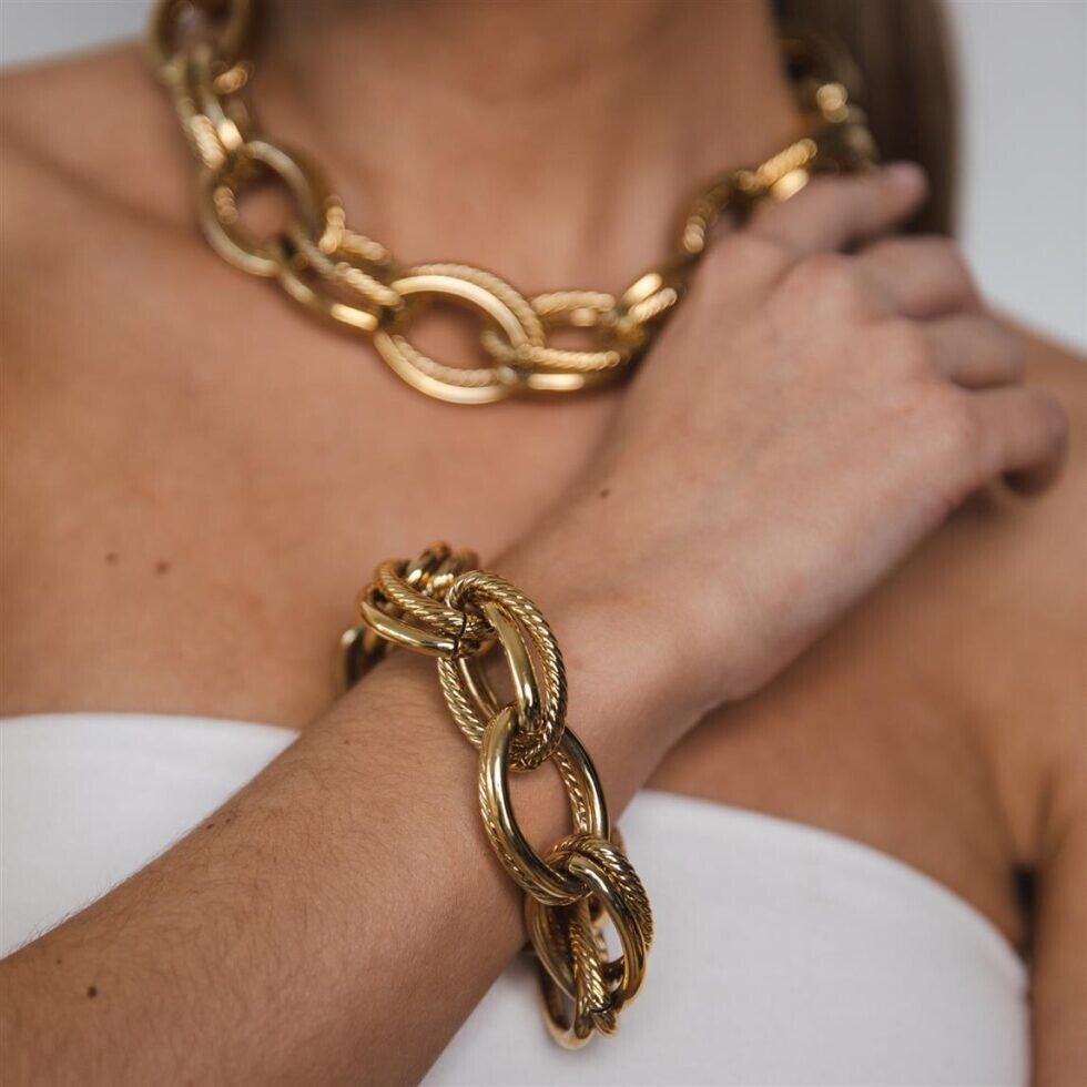SDP - Nikkie double Chain gold Necklace