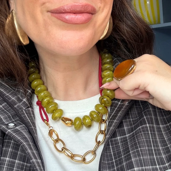 Studio Frenchie - Necklace Loud green