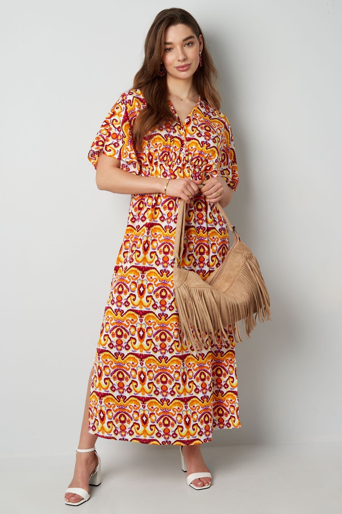 Koningsdag deal - maxi zomerjurk oranje