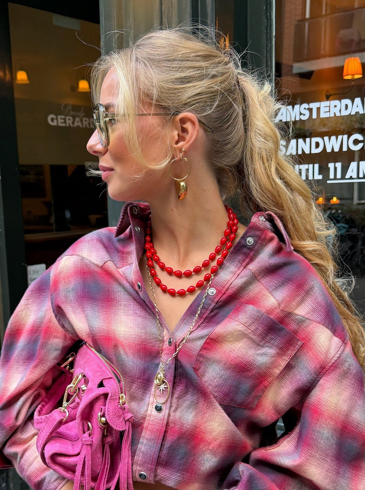 Flem the Label - Flem in Fall - Necklace sage red