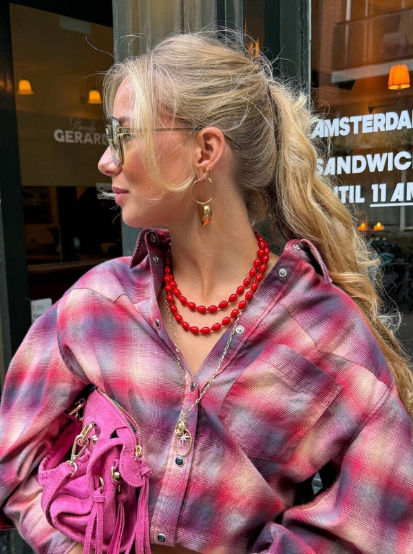 Flem the Label - Flem in Fall - Necklace sage red