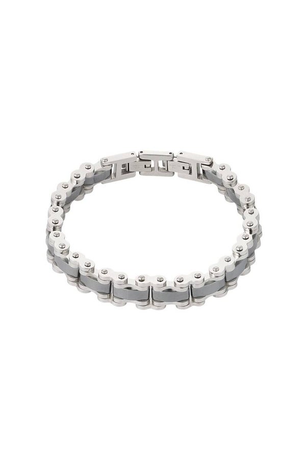 Herenarmband roestvrijstaal geschakeld