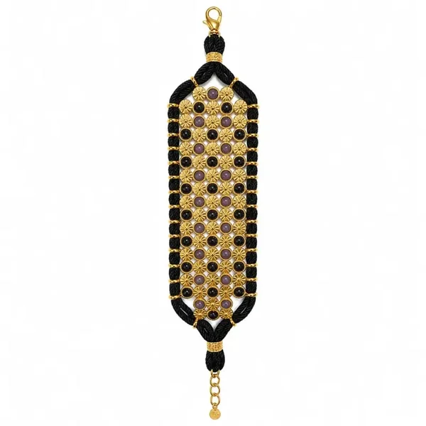 Boho statement Armband black