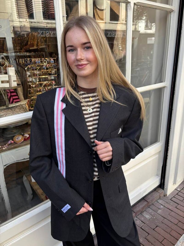 Blazer Ateljé - gepersonaliseerde Blazer grijs/roze
