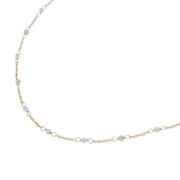 Label Kiki - Dottie green necklace gold