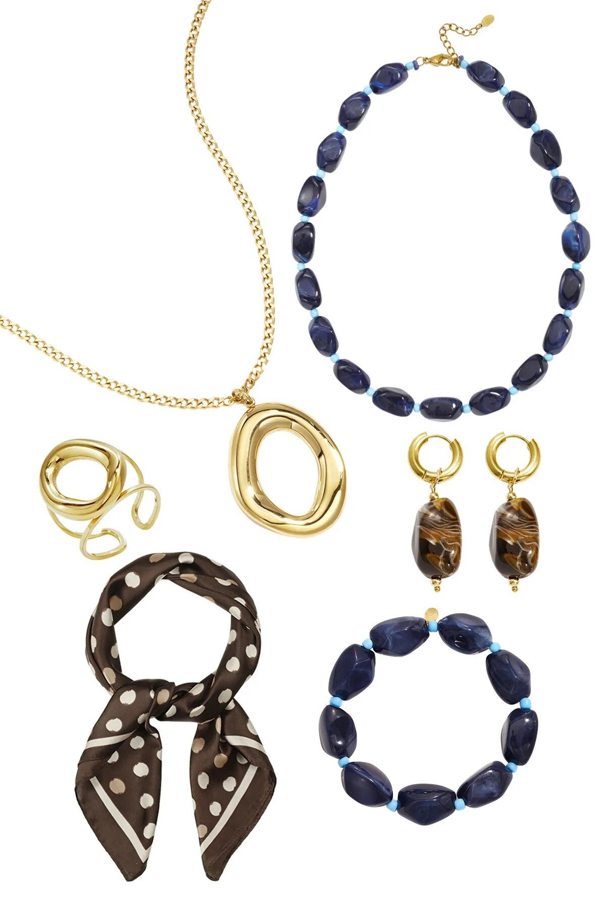Adventskalender Blauw, bruin & goud