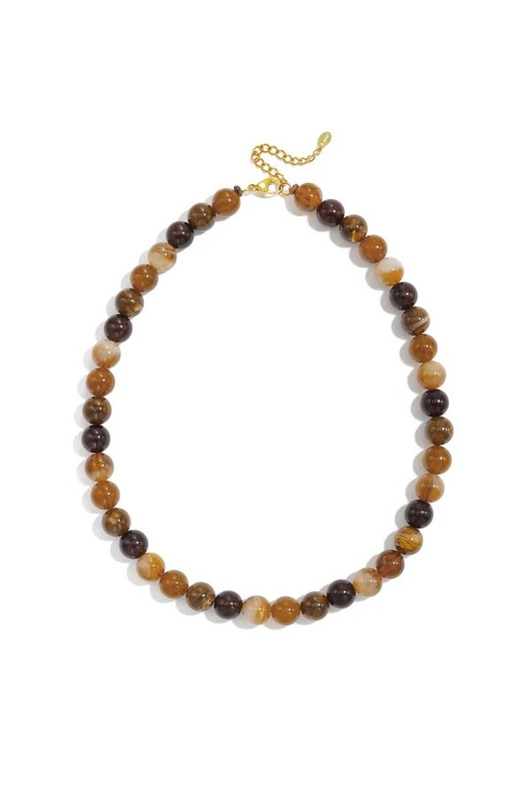 Acryl Kralenketting bruin