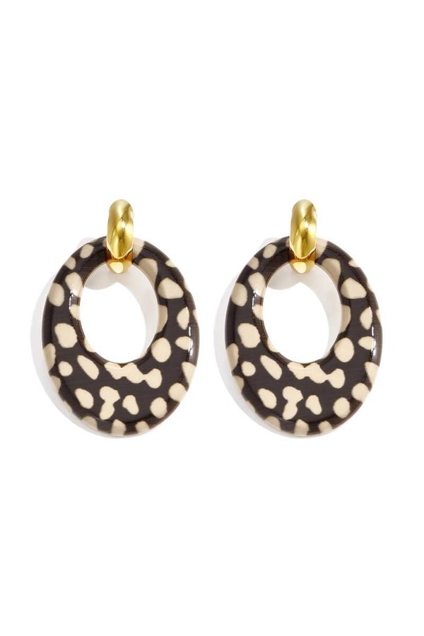 Hoop Oorbellen met luipaard print