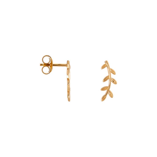 Label Kiki - Earring leaf gold