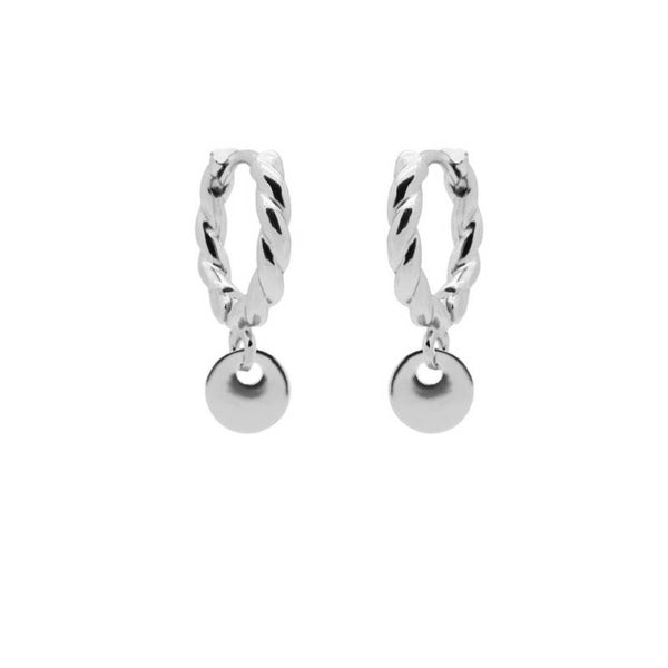 Karma Jewerly - Hinged Twisted Hoops Symbols Round Disc