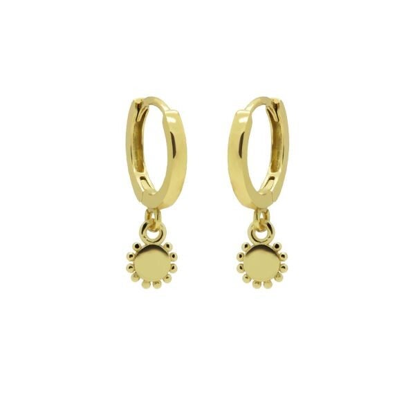 Karma Jewerly - Hinged Hoops Symbols Dotty Disc
