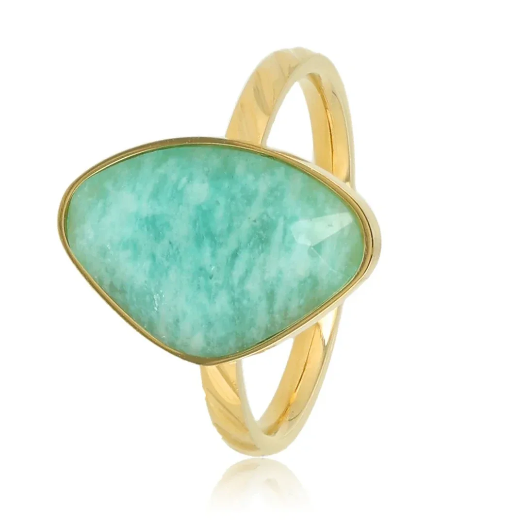 My Bendel - Ring Gold Amazonite gemstone