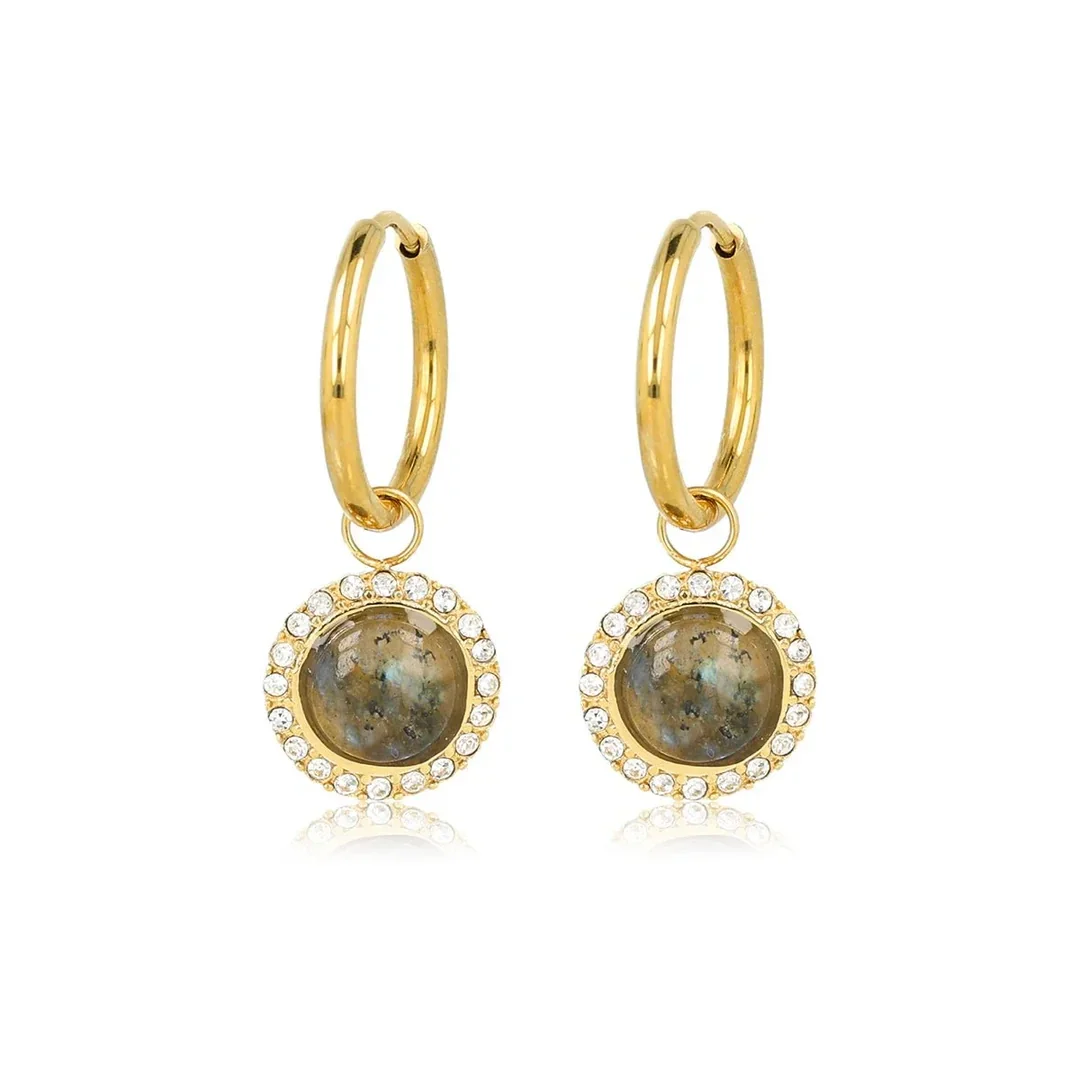 My Bendel - Earring Labradorite 31 mm