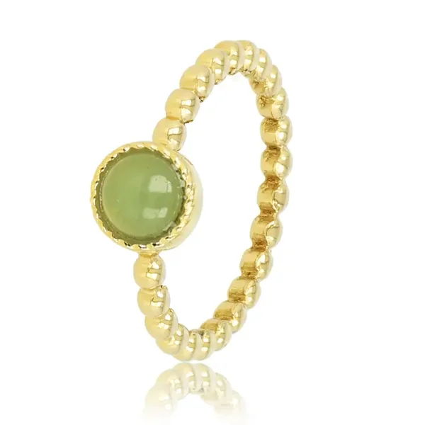 My Bendel - Ring Green Aventurine with Beads