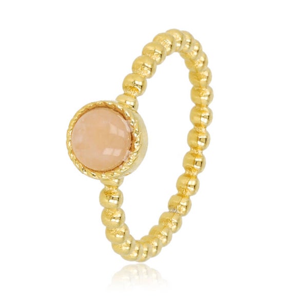 My Bendel - Ring Rose Quartz with Beads