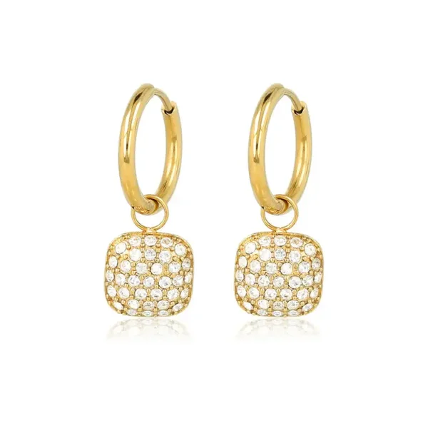 My Bendel - Earring Zirconia 37mm