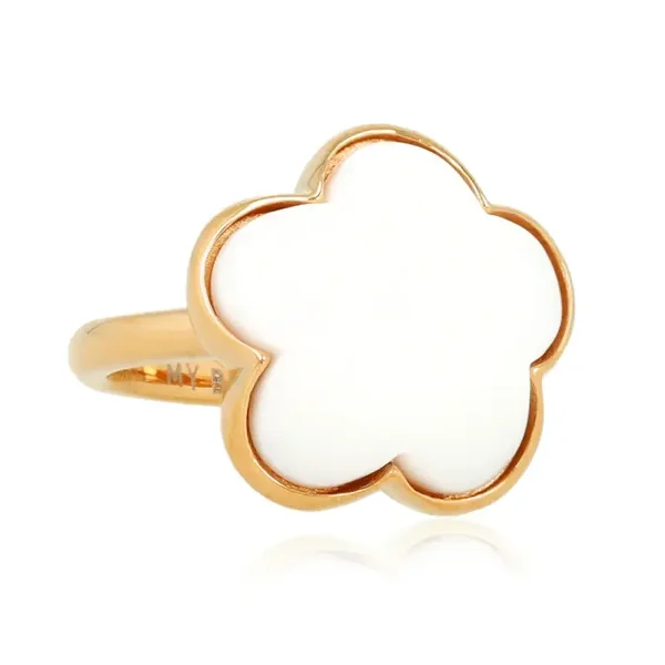 My Bendel - Ring Golden Flower White Aventurine