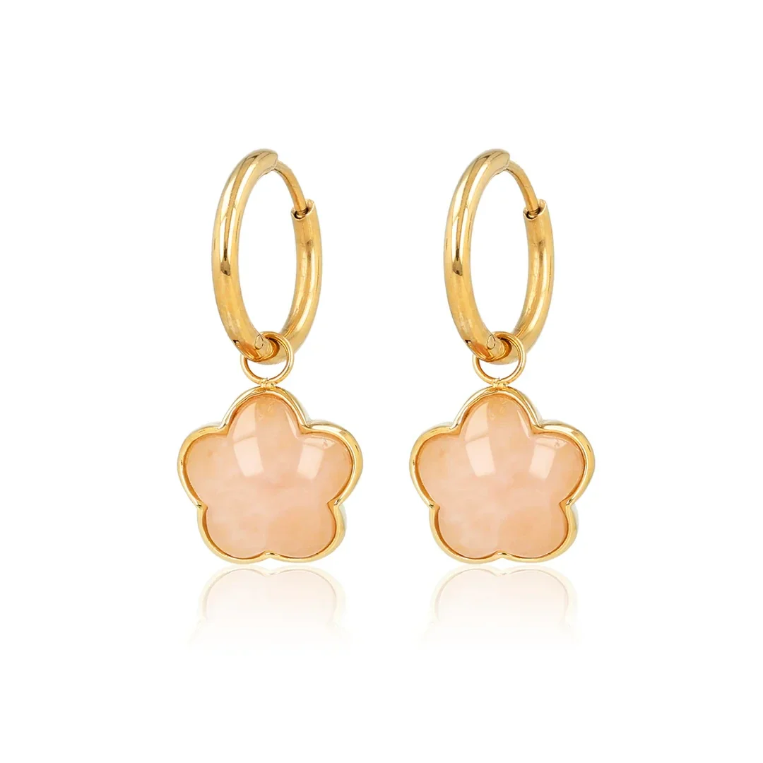 My Bendel - Earring Rose Quartz 28 mm