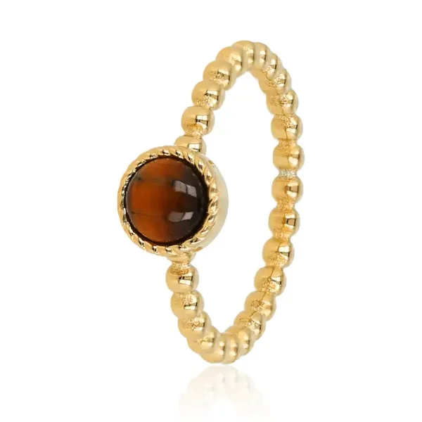 My Bendel - Ring Tiger Eye with Beads