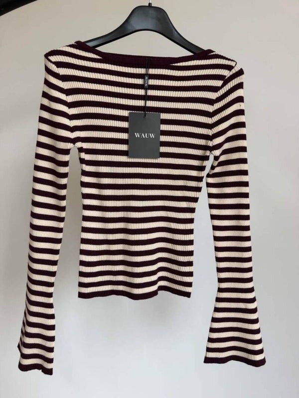 Longsleeve met boothals en vlindermouwtjes