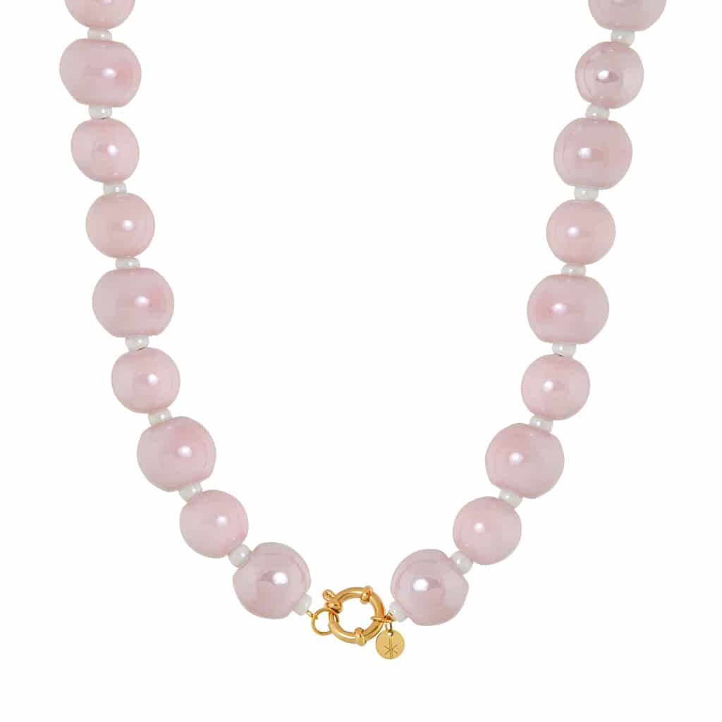 Label Kiki - Rosy glow necklace gold