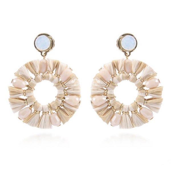 Oorbellen Like! Jewellery - goud met creme