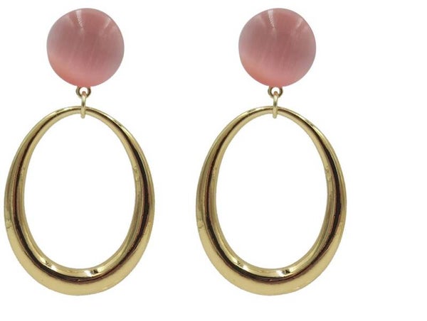 Oorbellen Like! Jewellery - rose met goud