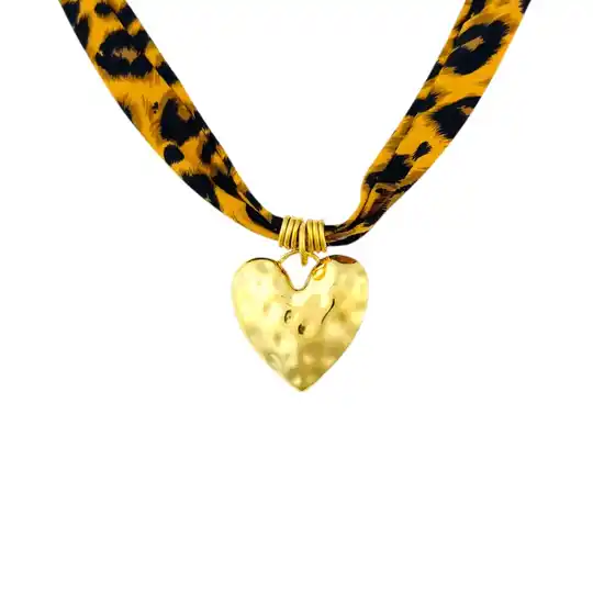 Statement hart bandana ketting