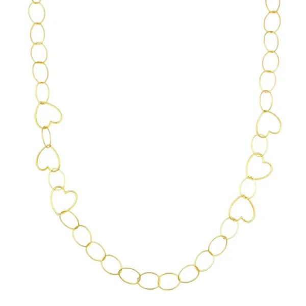 Stainless steel -Open oval love ketting