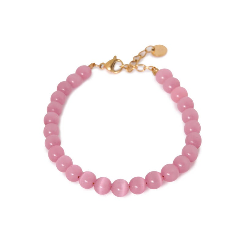 Label Kiki - Bracelet Pink snake gold