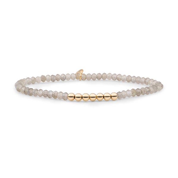 Bracelet | 4mm Reverse Universe |  Labradorite | gold of silver plated