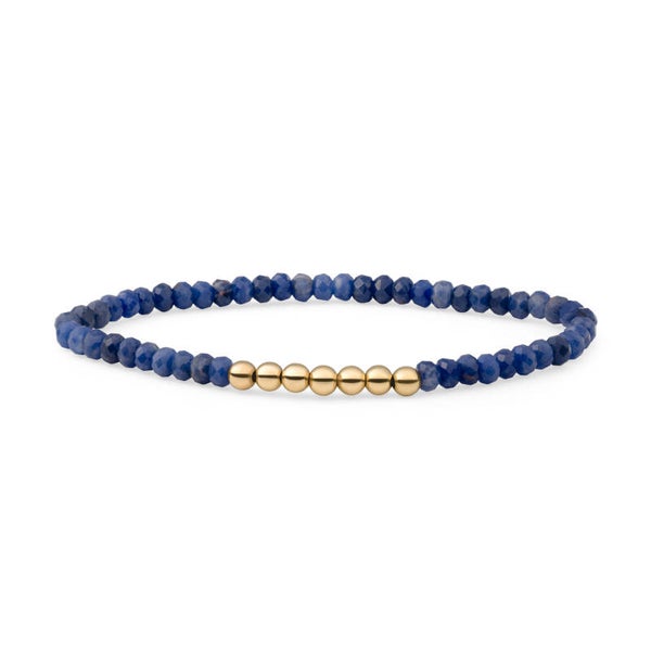 Bracelet | 4mm Reverse Universe | Sodalite | gold of silver plated
