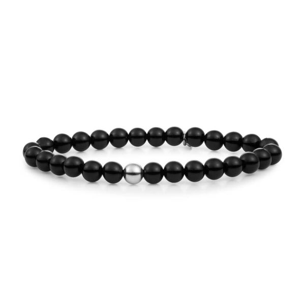 Bracelet | Saturn Large - Onyx - Gold of Silver - 6mm