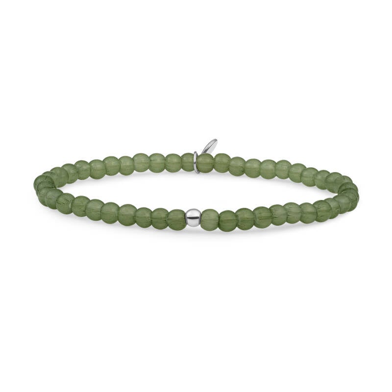 Bracelet | Saturn small - Lime Jade - Gold of Silver - 4mm