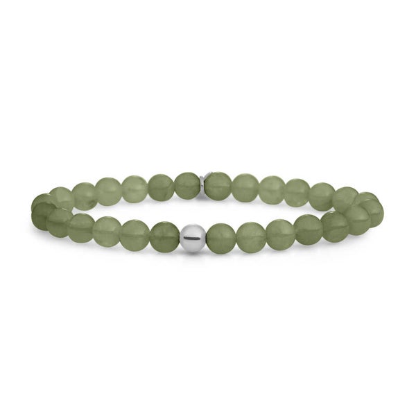 Bracelet | Saturn Large - Lime Jade - Gold of Silver - 6mm